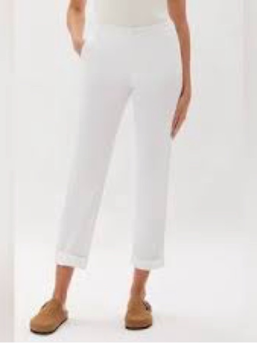 J. Jill Slim Ankle White Cropped Jeans